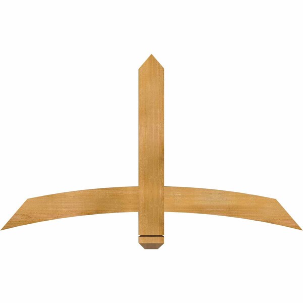 Ekena Millwork Bellingham Rough Sawn Timber Gable Bracket, Western Red Cedar, 48"W x 28"H x 2"D x 4"F, 14/12 Pitch GBW048X28X0204BEL00RWR - main